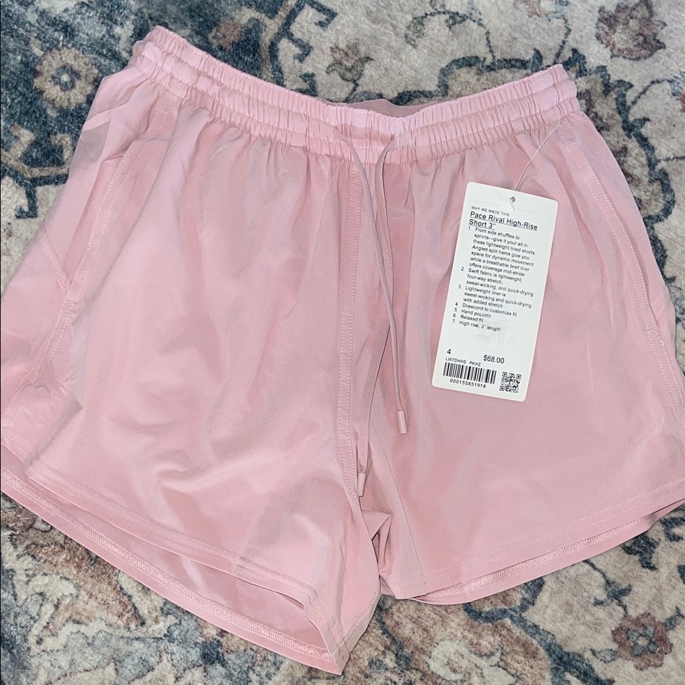 Lululemon Athletica Light Pink Athletic Shorts